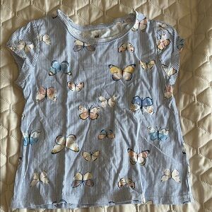 Butterfly Print Kids Shirt